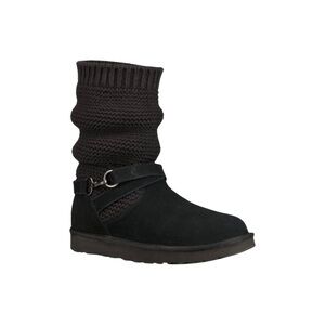 UGG Purl Strap Winter Boots BLACK 8